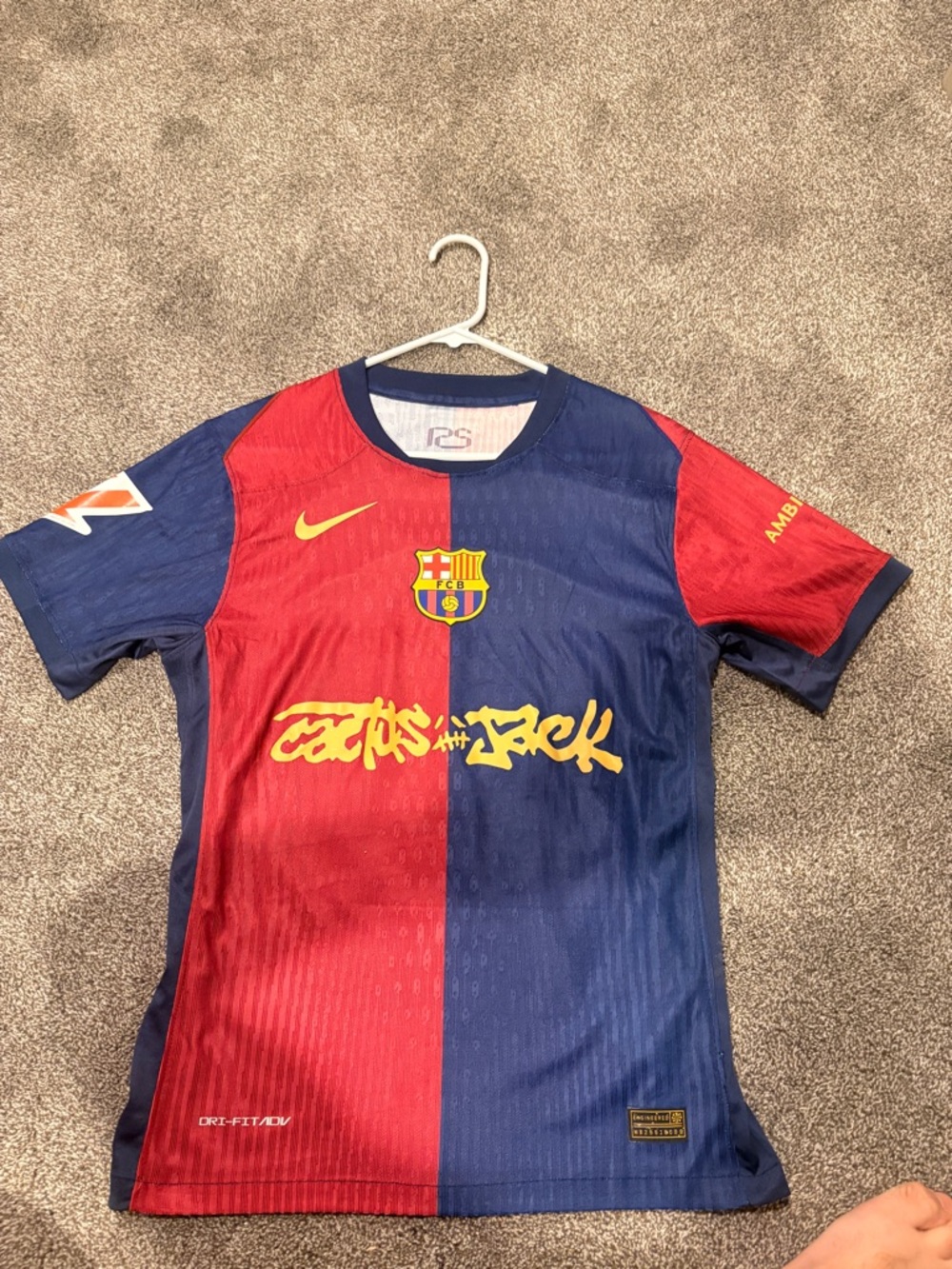 Nike FC Barcelona Two-Tone Home Jersey - Red & Blue with Yellow Accents